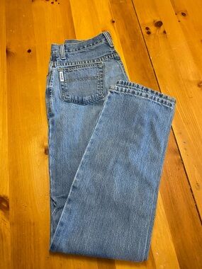Cinch Light Blue Denim Jeans with Gold Stitching